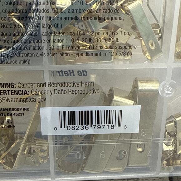 Hillman Picture Hanger Assortment: Hangers, Wire, Pins & Nails! #130251 - Picture 8 of 9